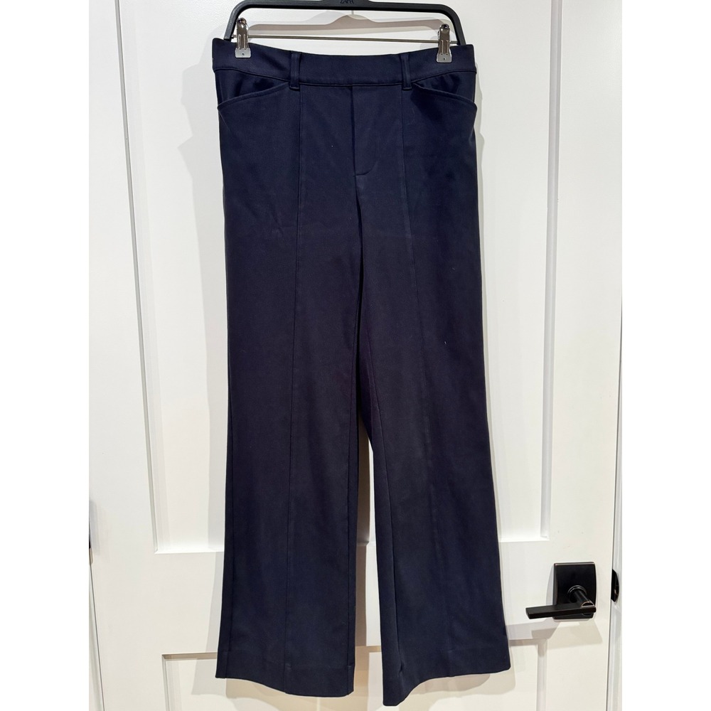 J. Jill Navy Blue Wide Leg Trousers High Waisted Pants Professional Workwear